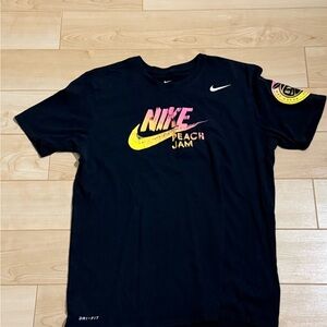 Nike Black Tee with Pink Graphic